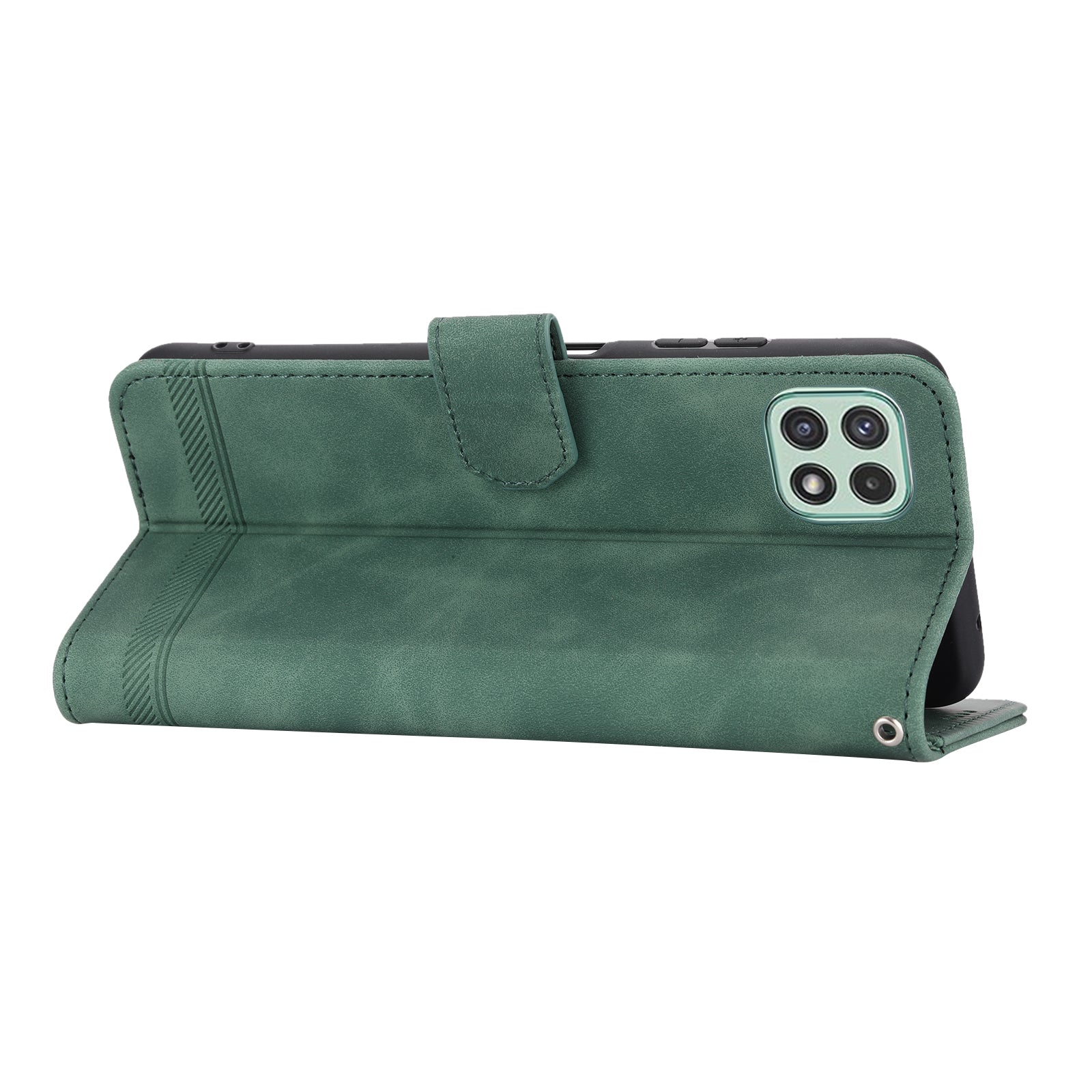 DIERFENG DF-03 Stand Phone Case for Samsung Galaxy A22 5G (EU Version) Lines Imprinted PU Leather Wallet Cover DIERFENG DF-03 Stand Phone Case for Samsung Galaxy A22 5G (EU Version) Lines Imprinted PU Leather Wallet Cover